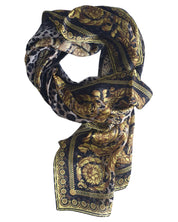 Versace Foulard Stola Pashmina Seta Nero