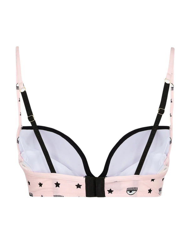 Chiara Ferragni Eye-star Print Push-up Bra Pink Women-2