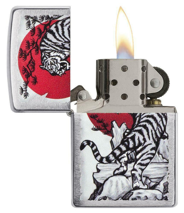 Zippo Tigre Asia Grigio Unisex-2