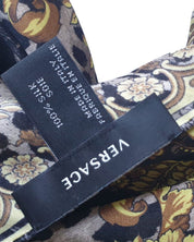 Versace Foulard Stola Pashmina Seta Nero