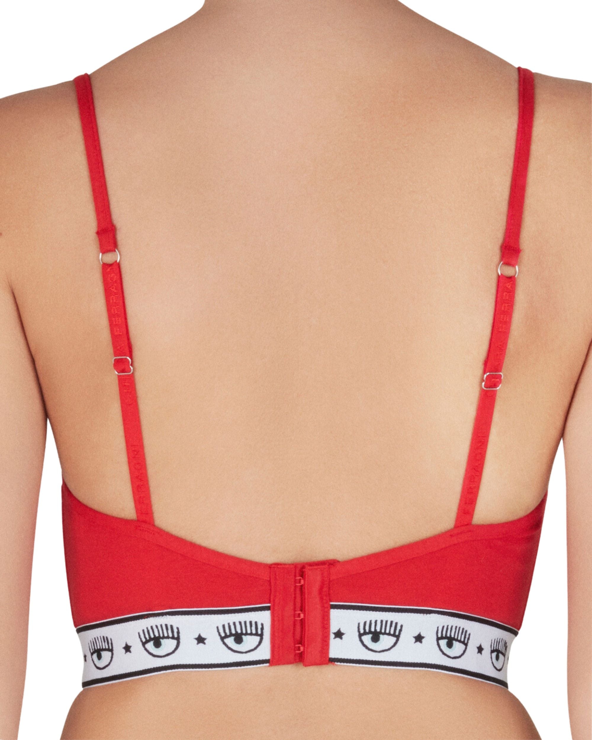 Chiara Ferragni Corpetto Bralette Cotone Rosso