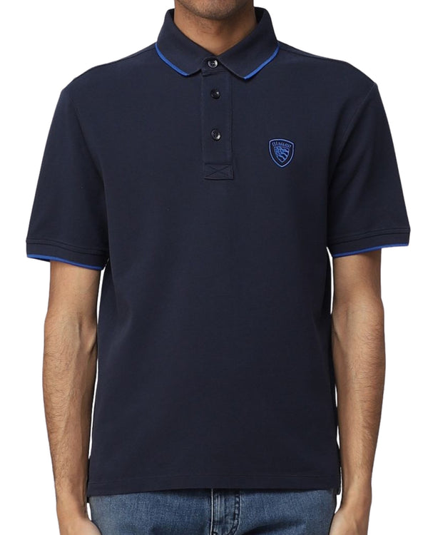 Blauer Logo Shield On Chest Blue Men