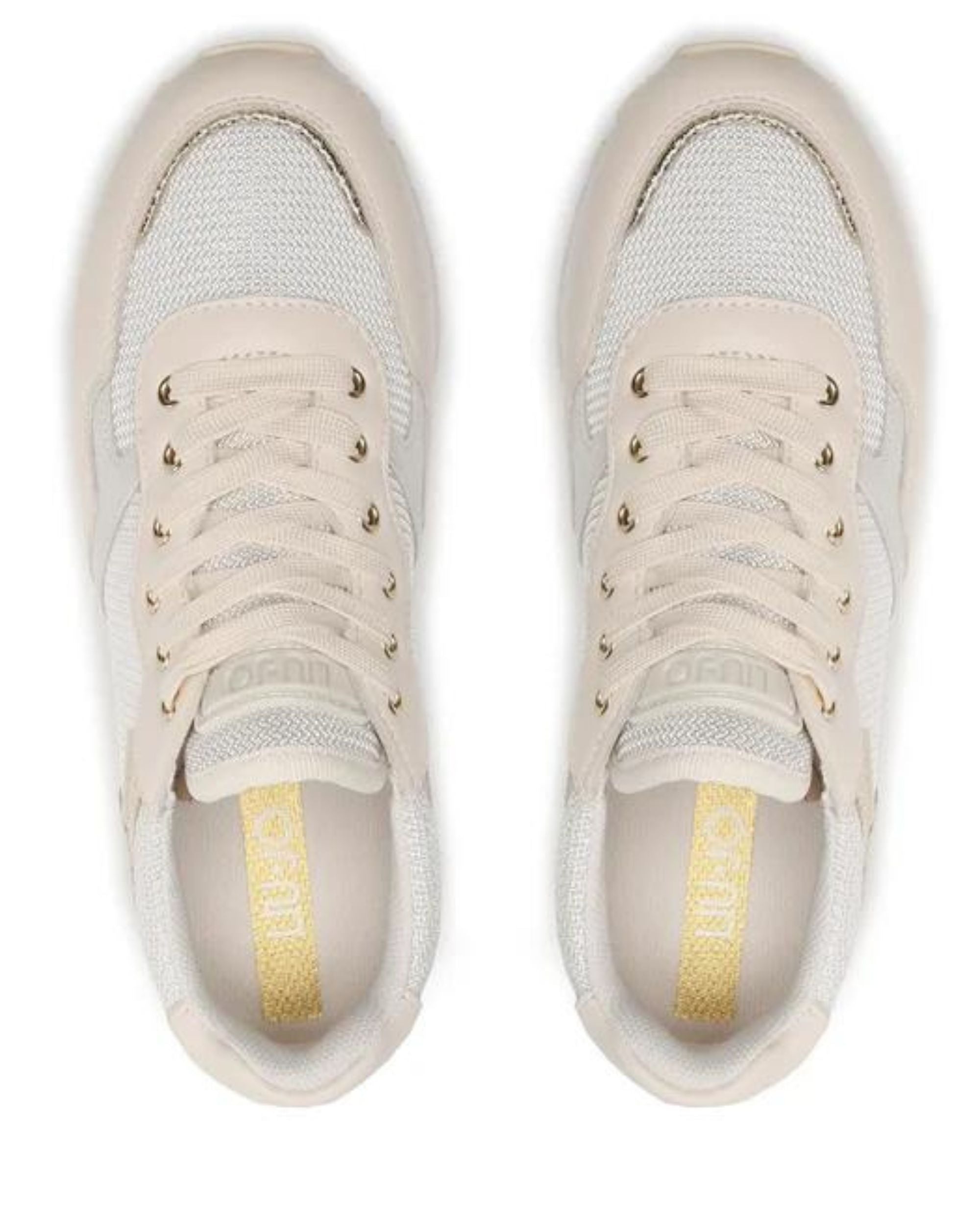 Liu Jo Scarpe Sneakers Wonder 01 Beige Pelle/Tessuto