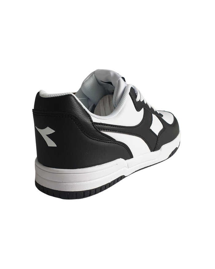 Diadora Sneakers Raptor Low in Pelle Sintetica Bianco-Nero 4
