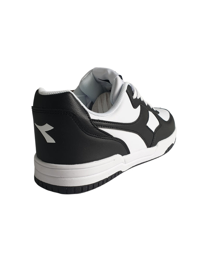 Diadora Raptor Low Sneakers in Synthetic Leather White-Black 4