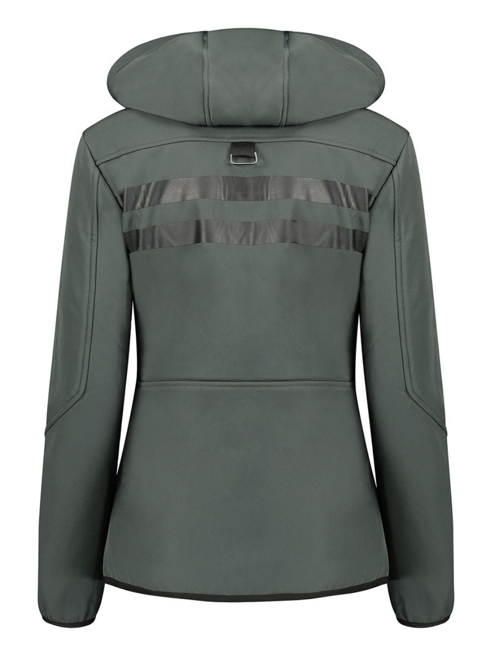 Geographical Norway Hooded Full Zip Windproof Softshell Outdoor Jacket Grey Women