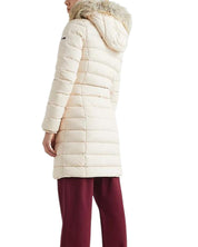 Tommy Jeans Parka Piumino con Cappuccio Bianco