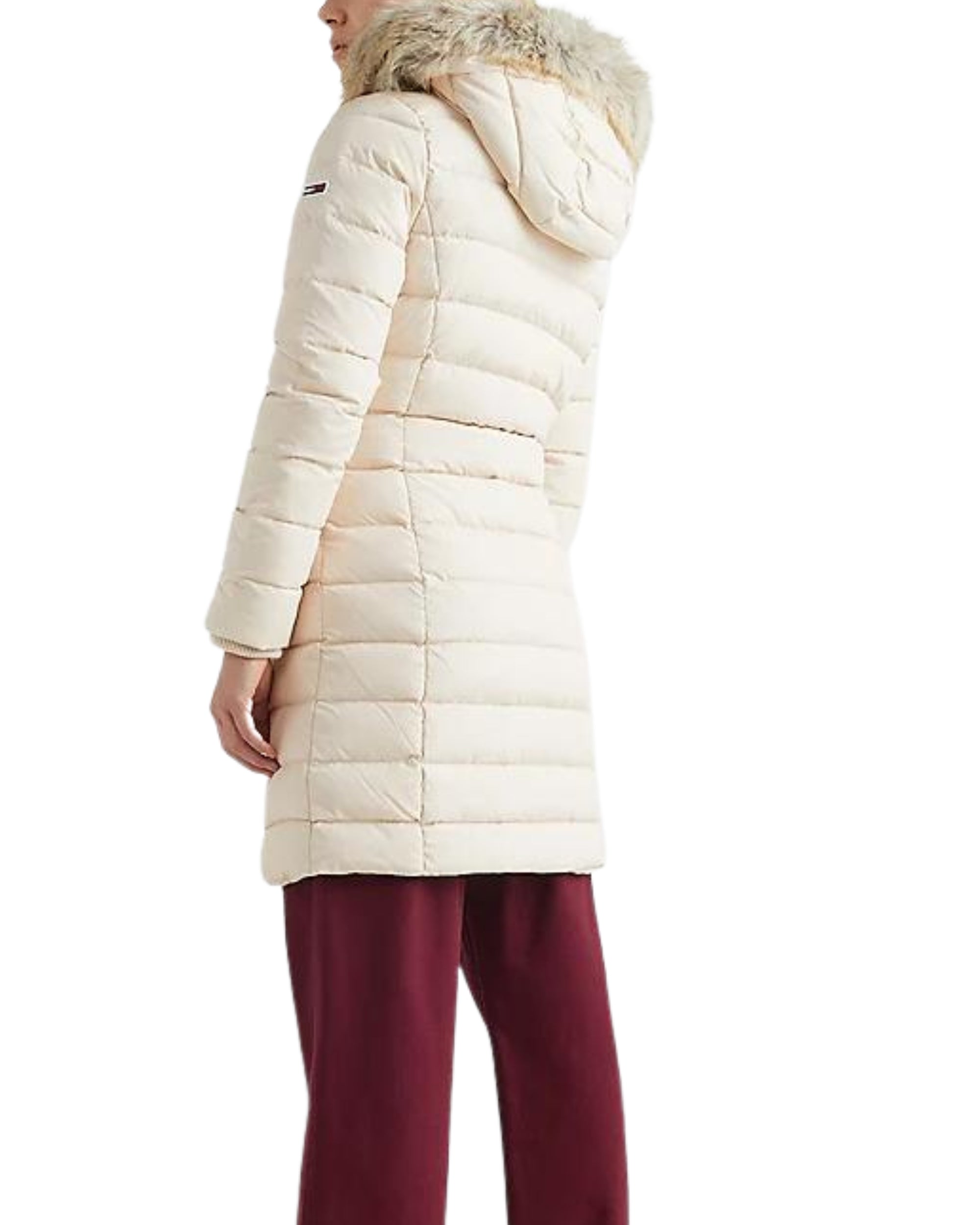 Tommy Jeans Parka Piumino con Cappuccio Bianco