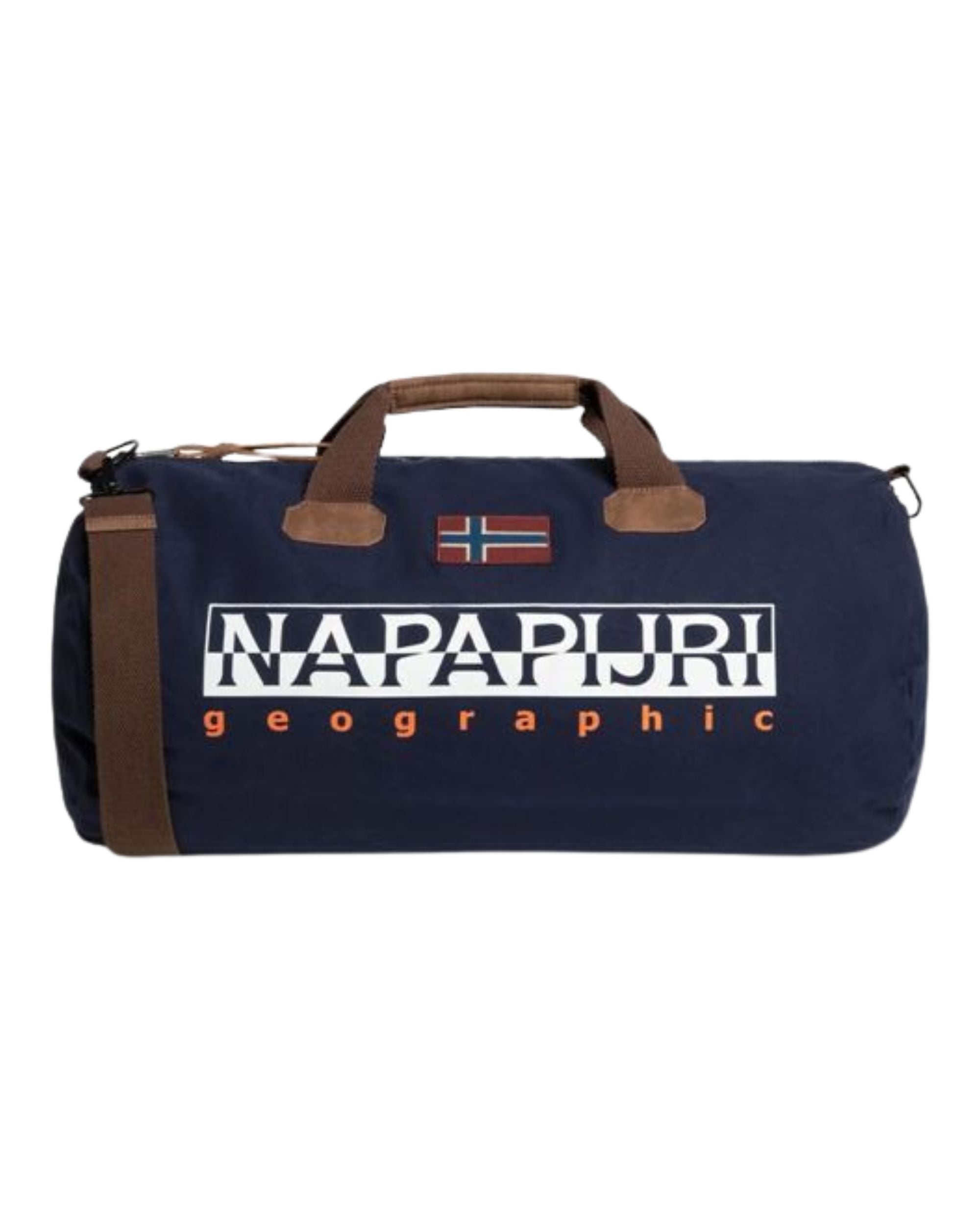 Napapijri Borsa da Viaggio con Tracolla Amovibile e Regolabile Blu in Cotone Cerato