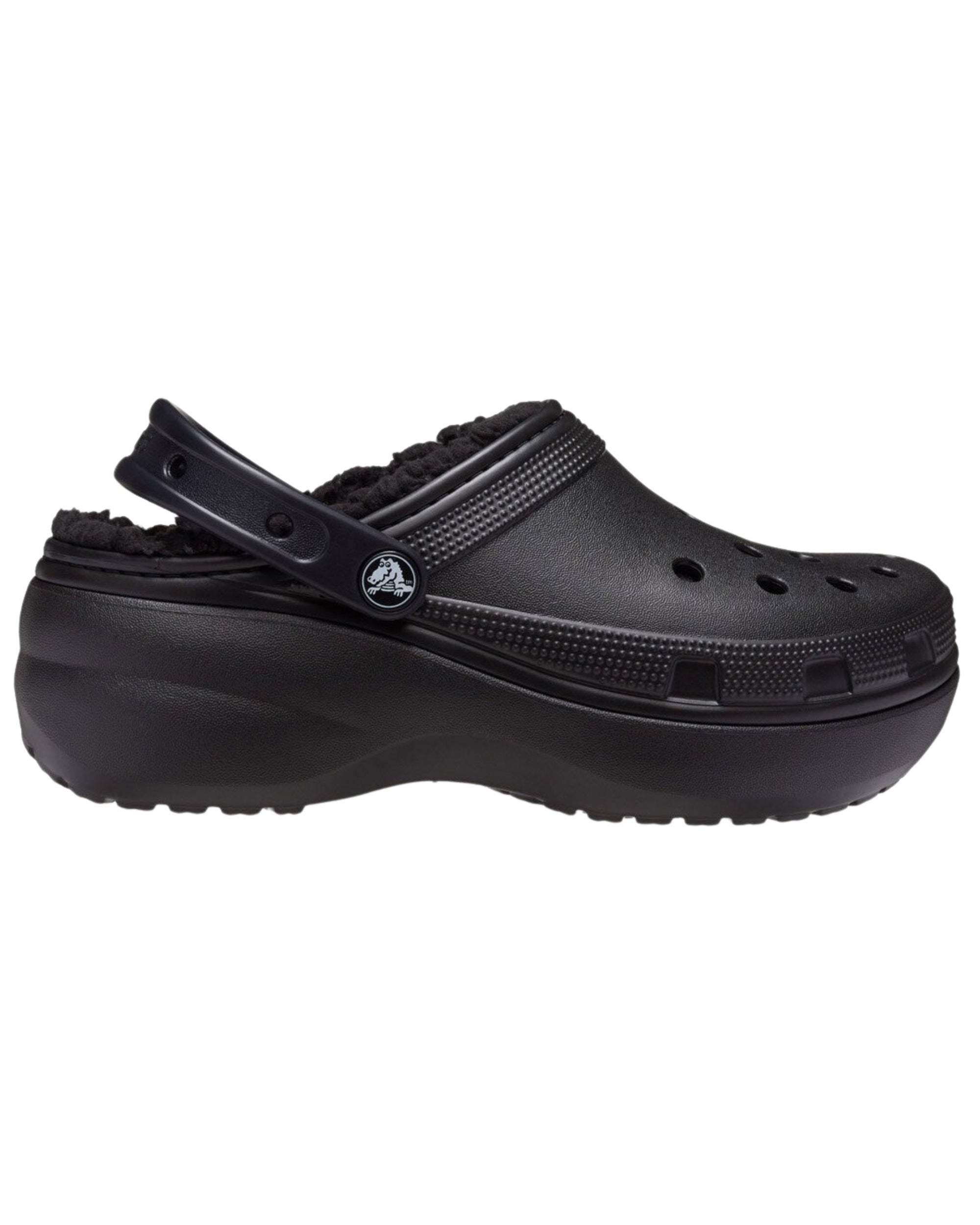 Crocs Classic Platform Lined Clog Nero TPE