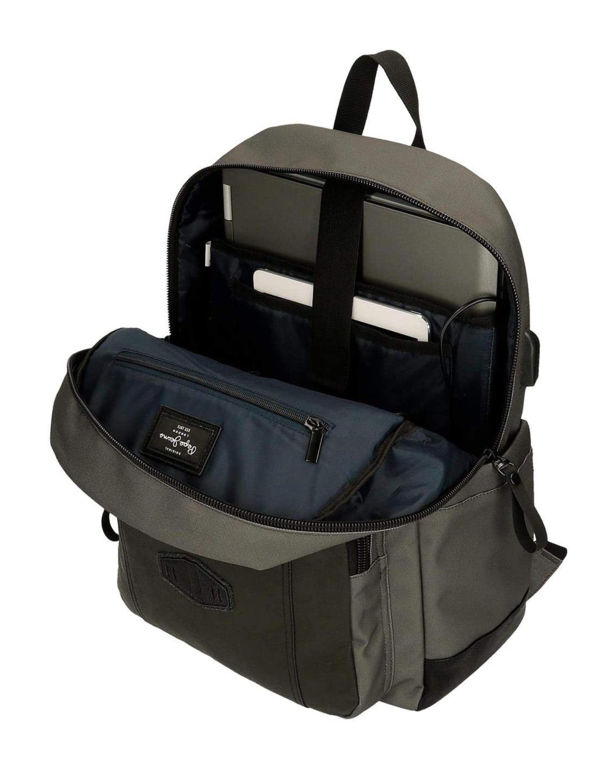 Pepe Jeans Backpack Village For Men Grey Unisex