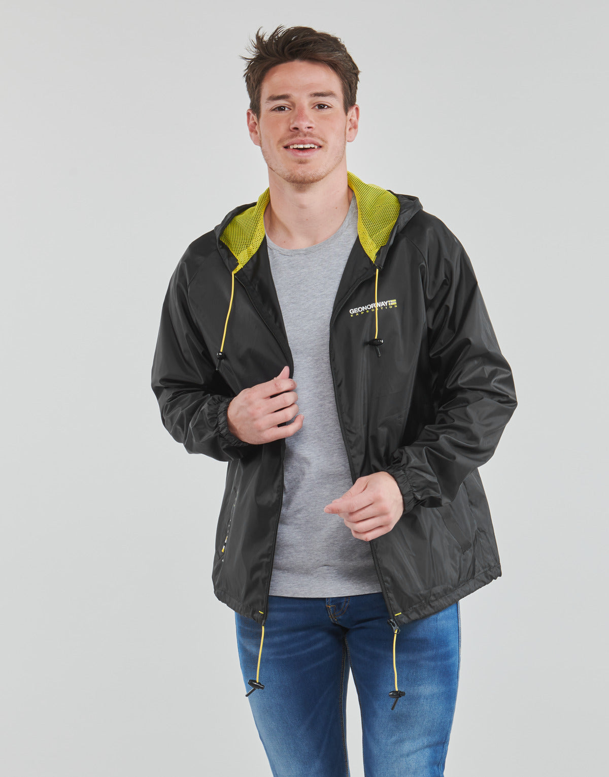 Geographical Norway Giacchetto Windbreaker Boat Impermeabile Nero Uomo