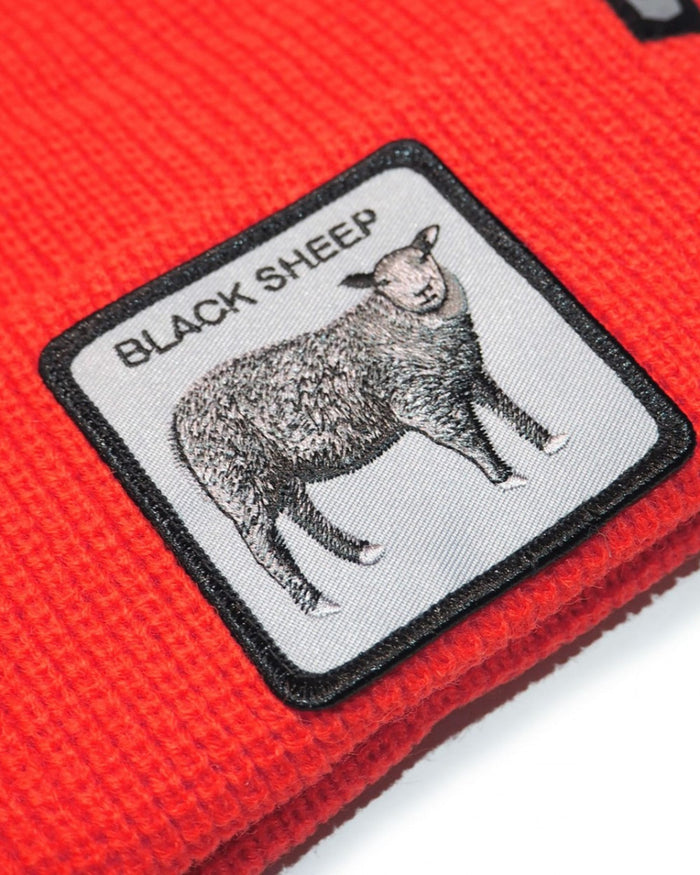 Goorin Bros. Beanie Hat Cap With Front Patch And Logo On Side Red Unisex 2