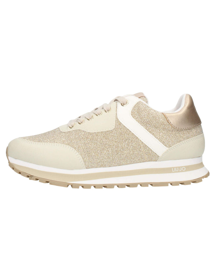 Liu Jo Sneakers Wonder 501 Faux Leather Glitter Beige 2