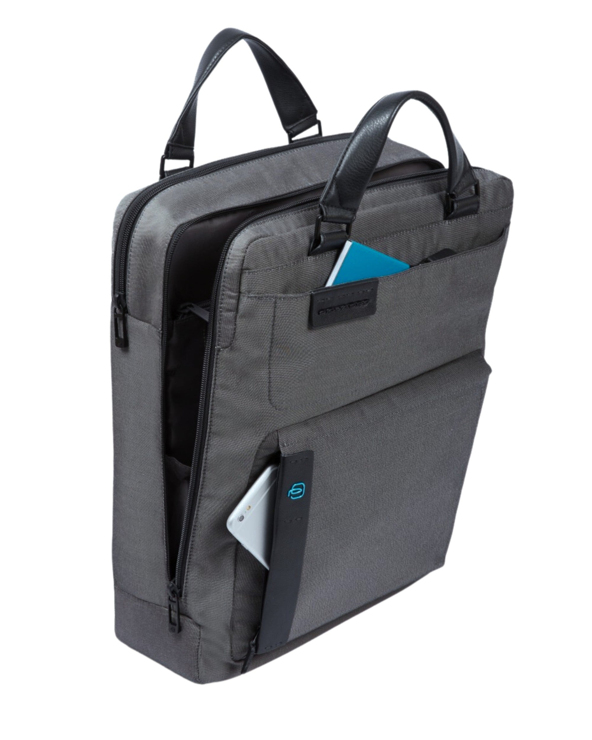 Piquadro Pulse Con Tasca Porta Pc 15,6'' In Tessuto Tecnico Grigio Unisex