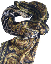 Versace Foulard Stola Pashmina Seta Nero