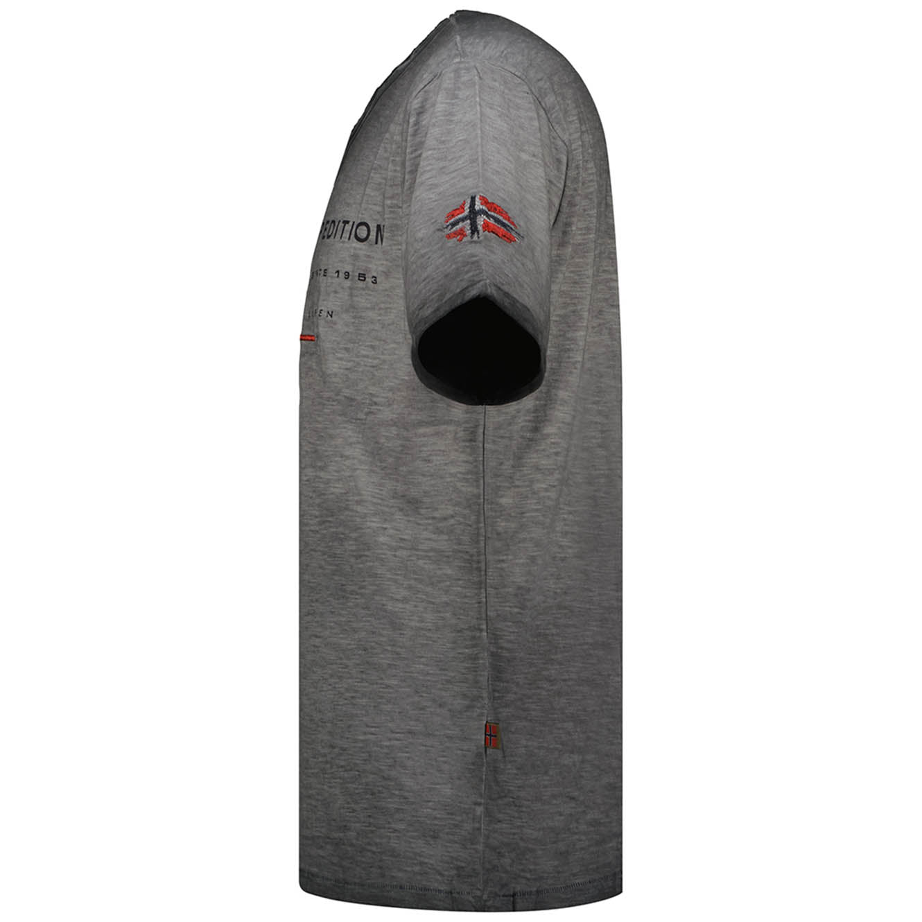 Geographical Norway Maglia Manica Corta Grigio Uomo