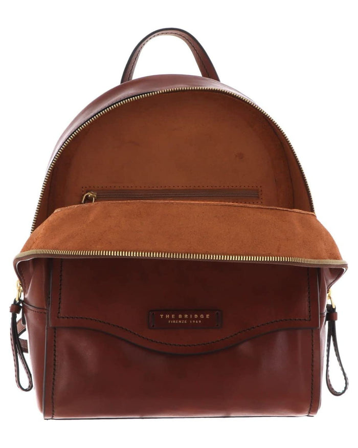 The Bridge Backpack In Pelle 04138201 Marrone Donna 4