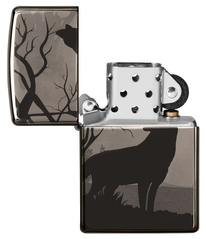 Zippo Wolf 3d Lupo 360 Gradi Nero Unisex 4