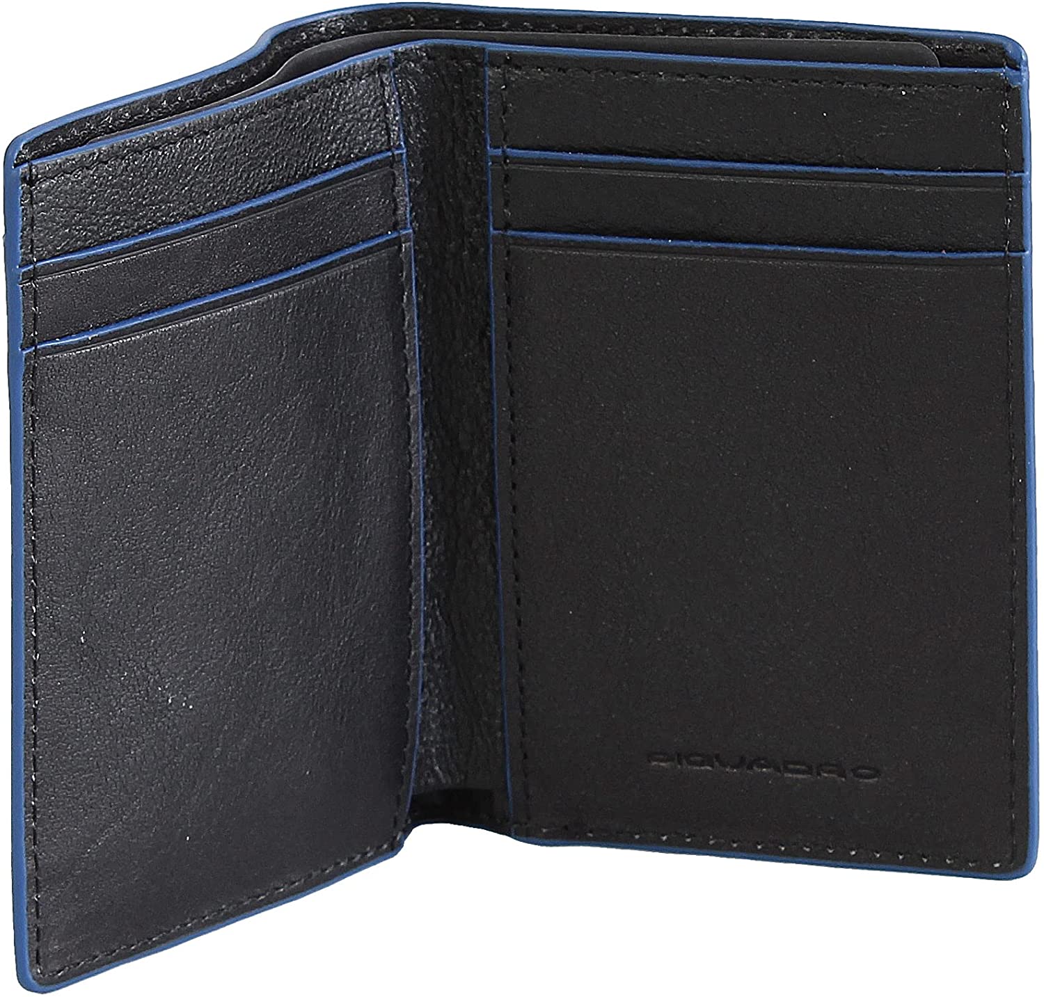Piquadro Blue Square Black Men's Card Holder Banknotes