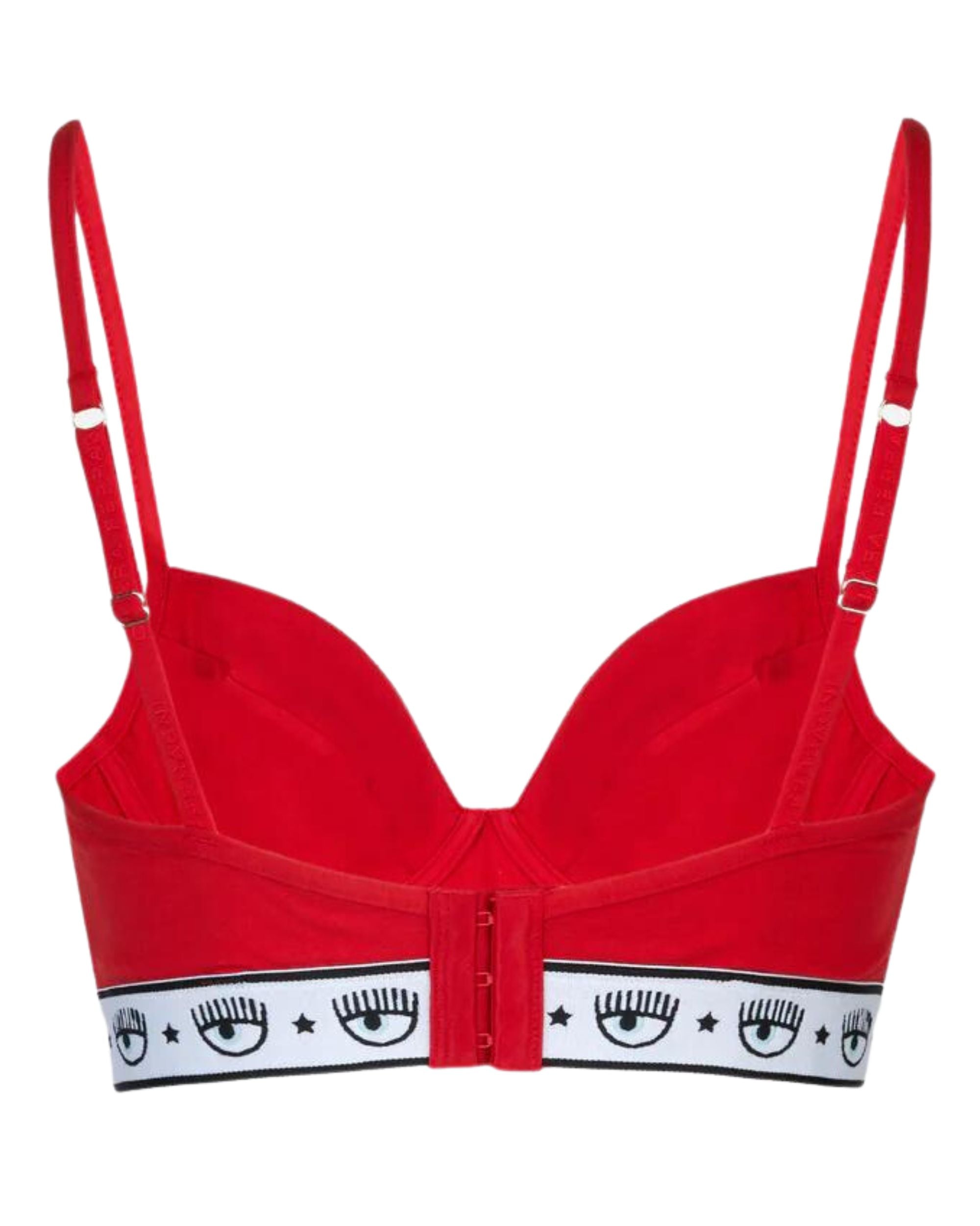 Chiara Ferragni Corpetto Bralette Cotone Rosso