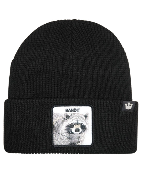 Goorin Bros. Cappello Beanie Hat Cuffia Con Patch Frontale E Logo Su Lato Nero Unisex