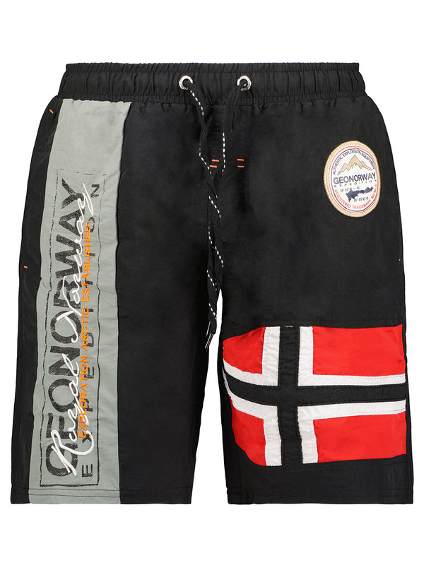 Geographical Norway Bermuda Mare Piscina Corto Nero Uomo