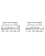 Stdupont Rectangular Diamond Tip Silver Men