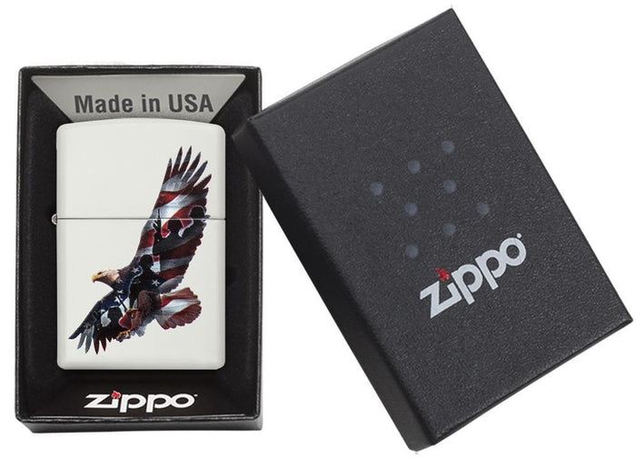 Zippo Aquila Esercito Usa Bianco Unisex 3