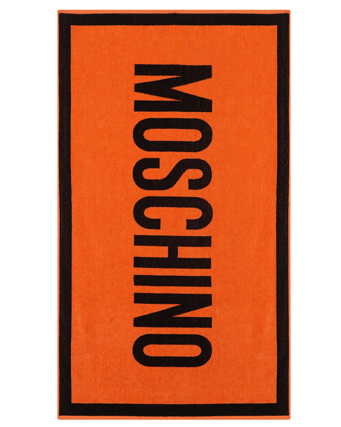 Moschino Swim Telo Mare Cotone Arancione 1