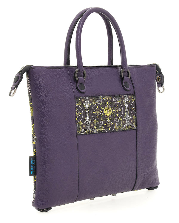 Gabs Zaino Trasformabile Hobo Shopper Tote Bauletto Arte Multicolore in Pelle-2