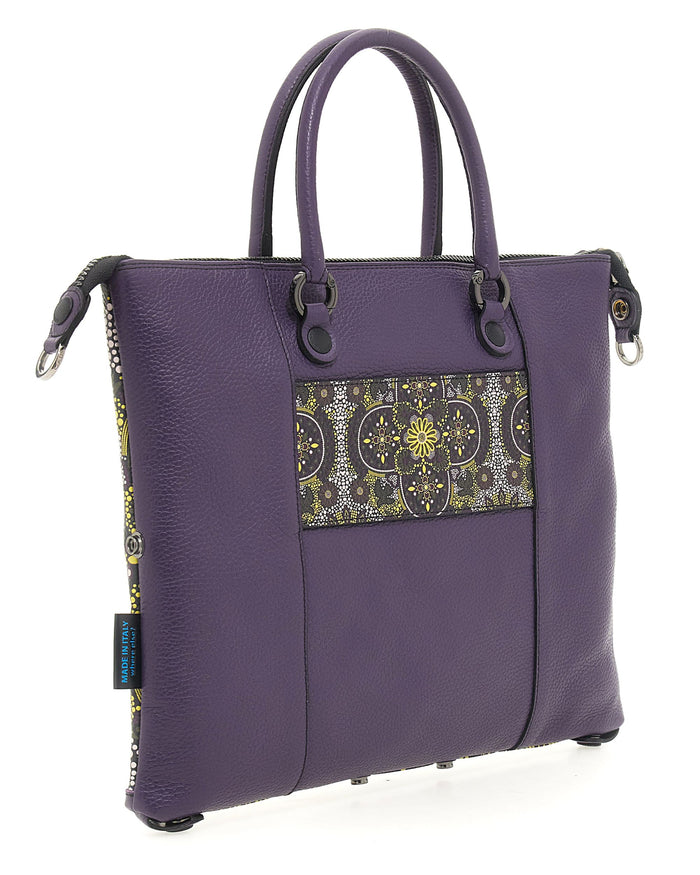 Gabs Zaino Trasformabile Hobo Shopper Tote Bauletto Arte Multicolore in Pelle 2