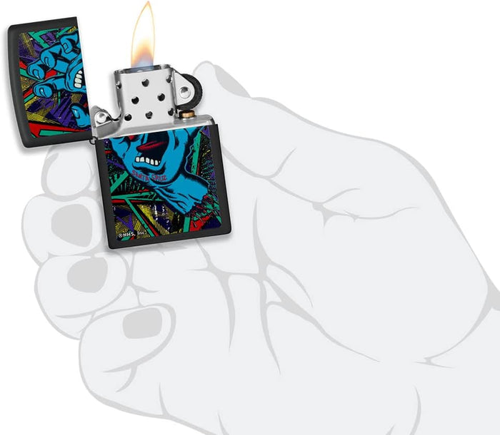 Zippo Santa Cruz Mano Illuminato Nero Unisex 3