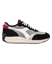 Diadora Sneakers Race Nyl Pelle Stonewashed Used Nero