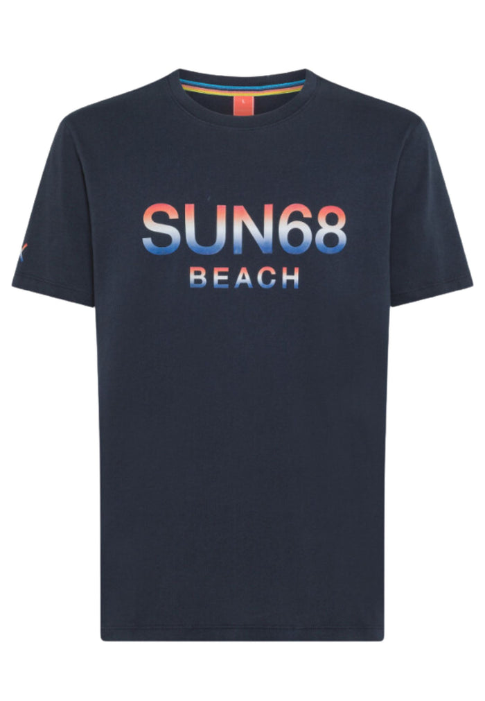 Sun68 Maglietta Manica Corta Big Logo Blu 1