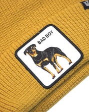 Goorin Bros. Beanie Hat Cap With Front Patch And Logo On Side Beige Unisex