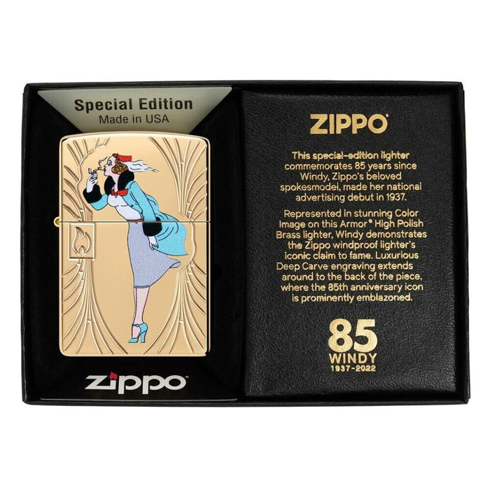 Zippo Windy 85 Anniversario Collectible Oro Unisex 3