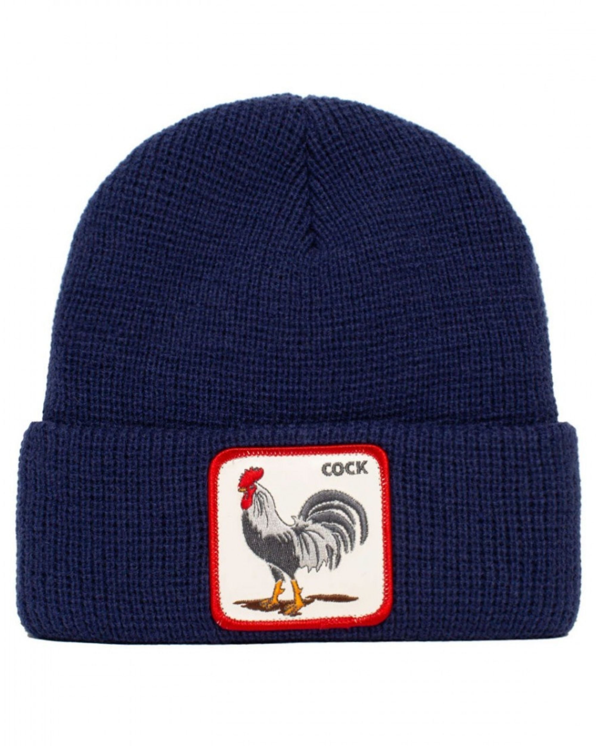 Goorin Bros. Cappello Beanie Hat Cuffia Con Patch Frontale E Logo Su Lato Blu Unisex