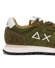 Sun68 Sneakers Tom Solid Tomaia in Pelle/Tessuto Verde Z34101