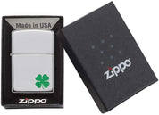 Zippo Windproof Refillable Made In Usa Luck Silver Unisex