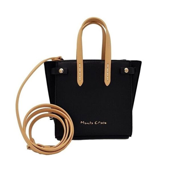 Manila Grace Feliss Big Ecopelle Bag Black