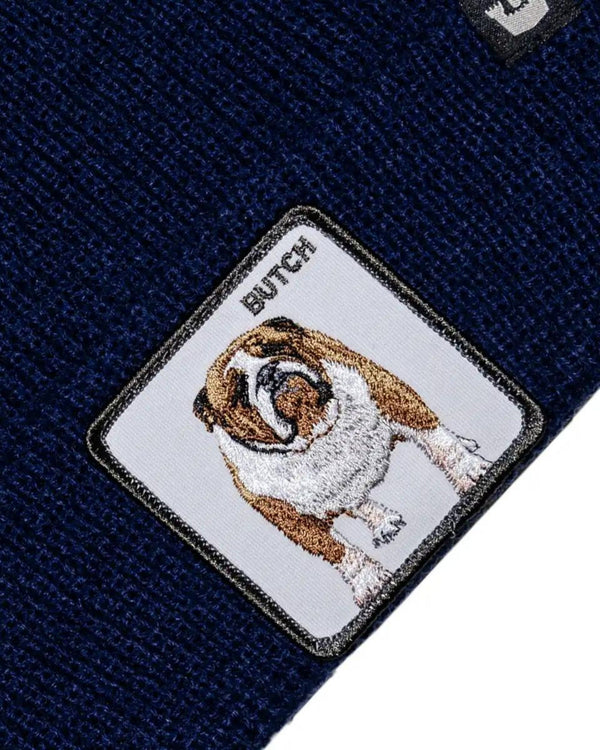 Goorin Bros. Cappello Beanie Hat Cuffia Con Patch Frontale E Logo Su Lato Blu Unisex-2