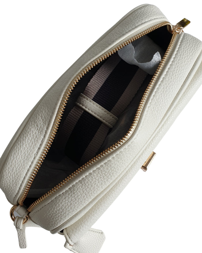 Fracomina Camera Bag In Ecopelle Con Tracolla Bianco Donna 3