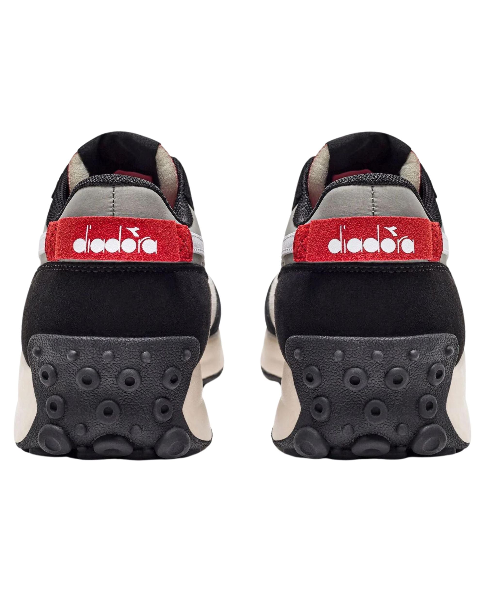 Diadora Sneakers Race Nyl Pelle Stonewashed Used Nero