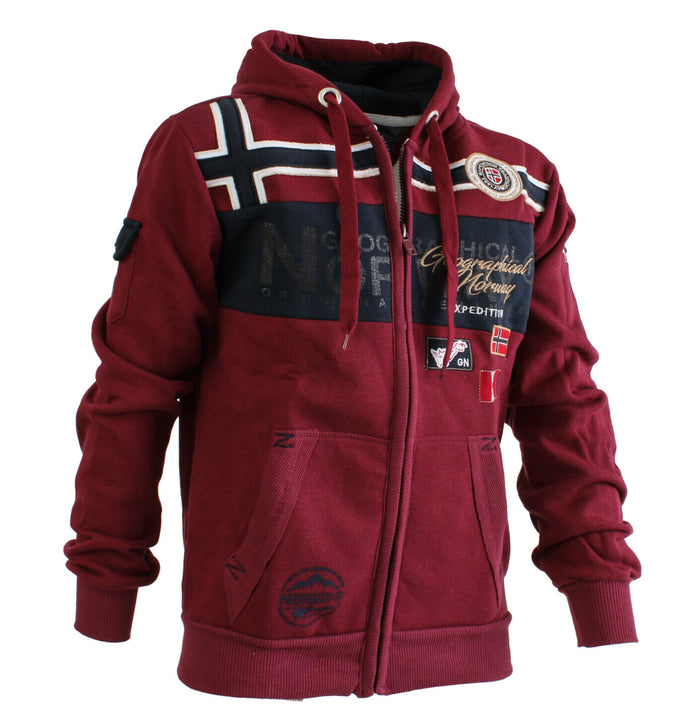 Geographical Norway Cappuccio Misto Cotone Outdoor Viola Uomo 1