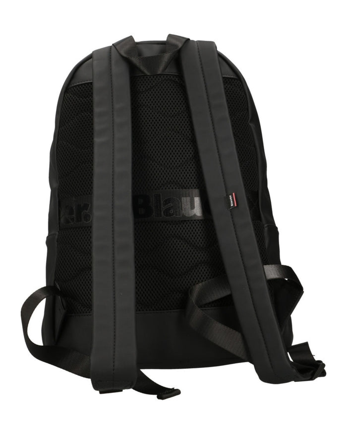 Blauer Coated Taslan Backpack Nero Uomo 2
