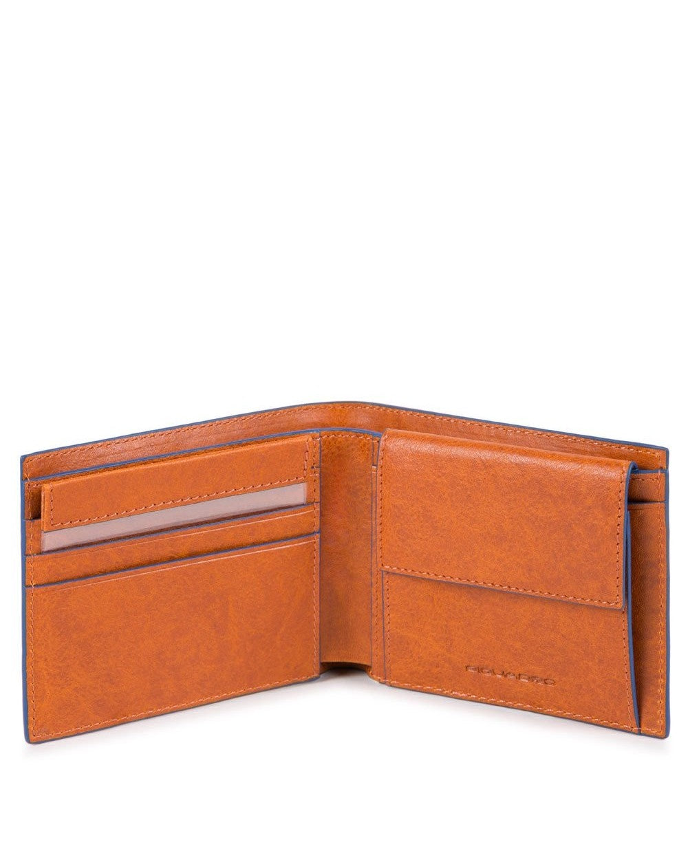 Piquadro Blue Square Special Coin Purse Orange Men
