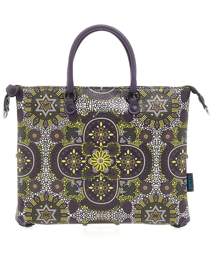 Gabs Zaino Trasformabile Hobo Shopper Tote Bauletto Arte Multicolore in Pelle 1