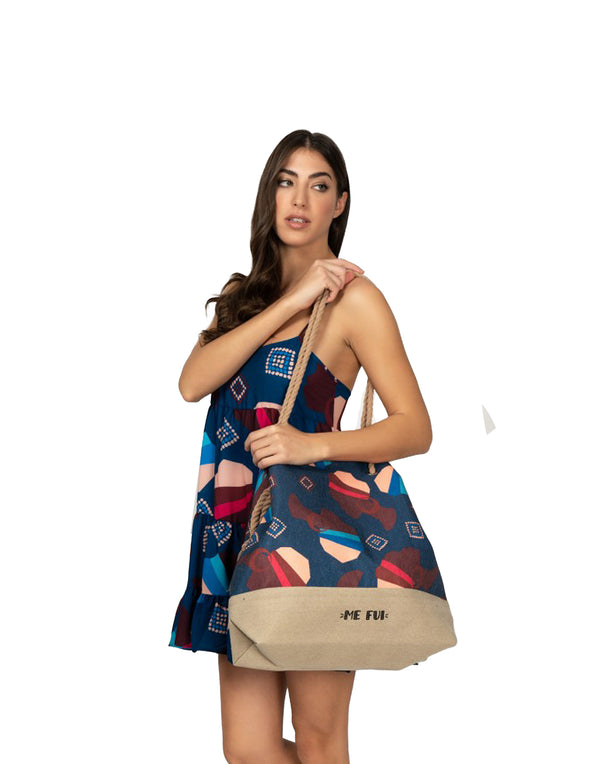 Mefui Printed Hand Bag South Central Multicolore Donna