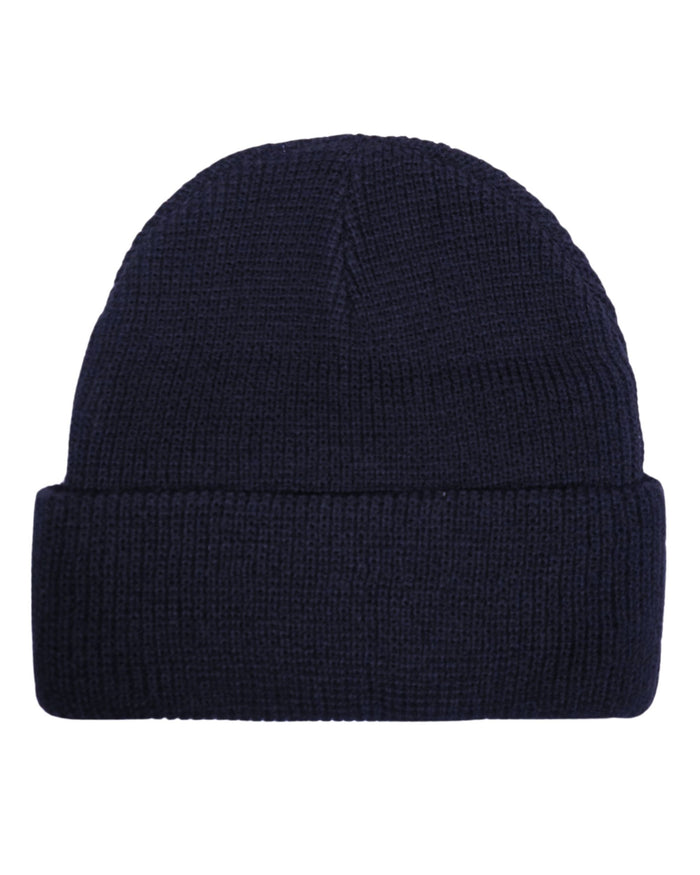 Goorin Bros. Cappello Beanie Hat Cuffia Con Patch Frontale E Logo Su Lato Blu Unisex 3